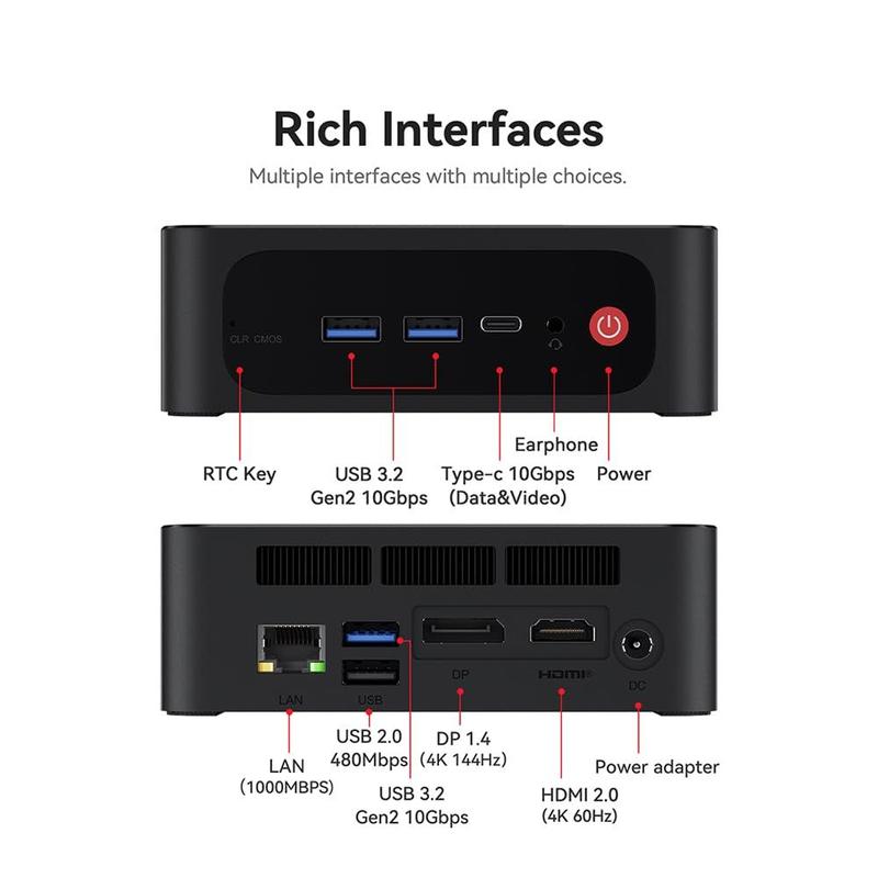 Mini PC Beelink SER5 MAX AMD Ryzen 7 5800H 32 GB de RAM 500 GB SSD